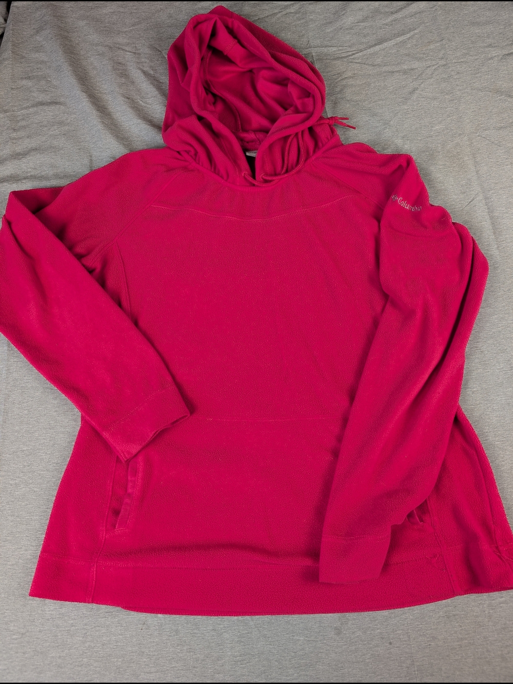 Columbia Fleece Pink Pullover Hoodie Women's Size Large light Outdoors - Picture 4 of 7